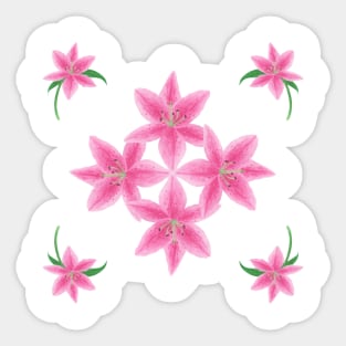 Lily reflections Sticker